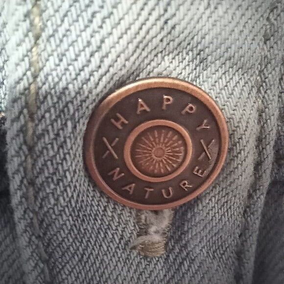 Happy X Nature Size 10 Denim Romper-Belted-Pockets-Light Wash-Pockets-Sleeveless - Picture 8 of 10